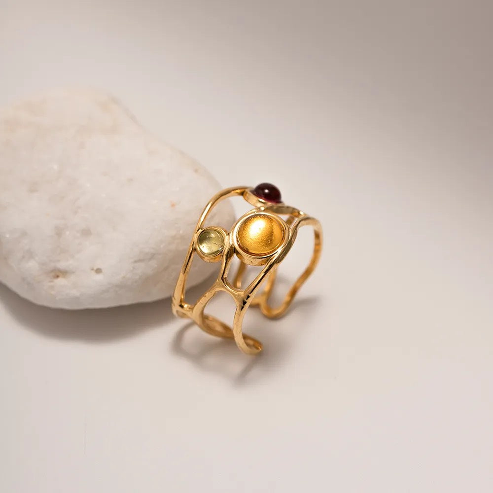 Multi-Stone Gold Ring