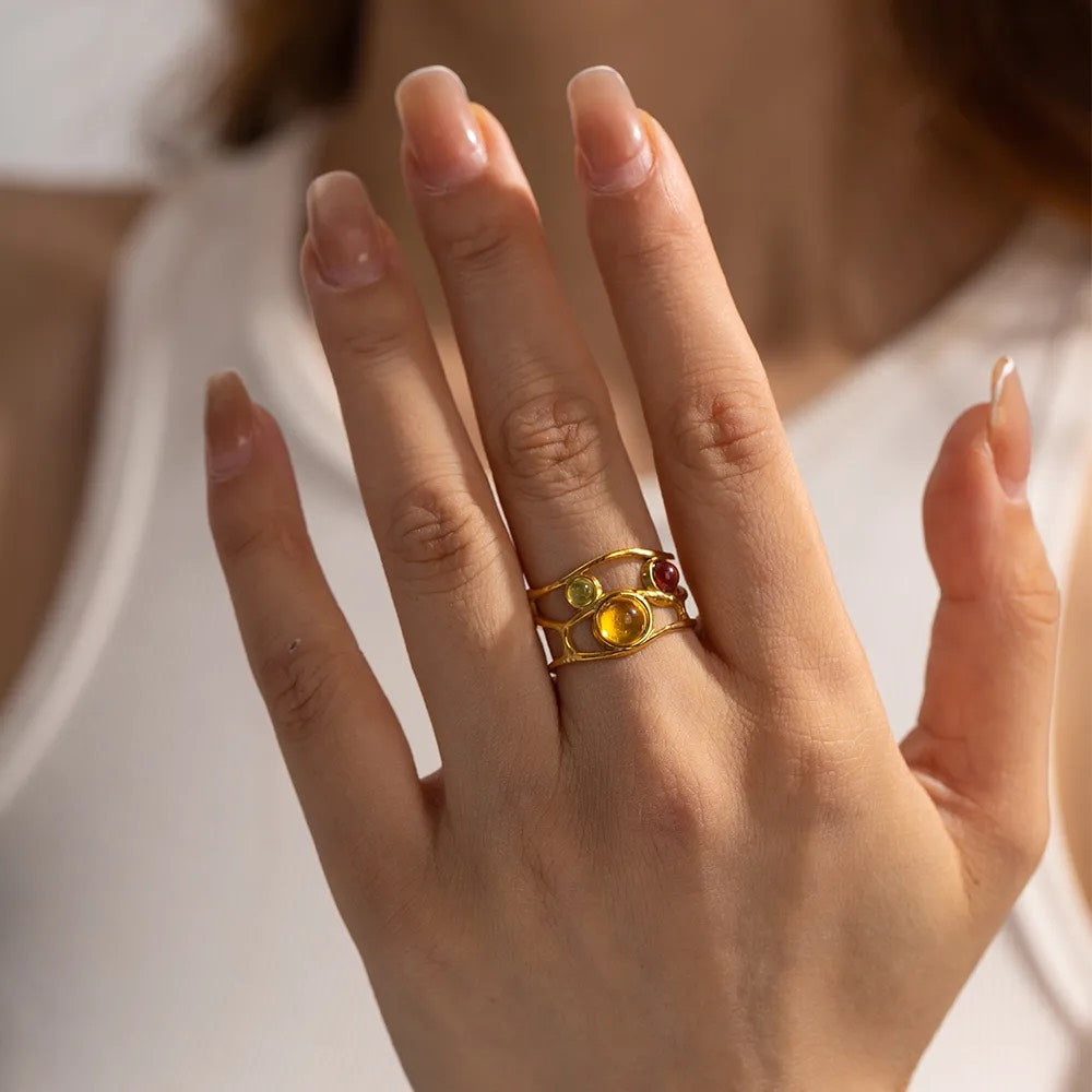 Multi-Stone Gold Ring