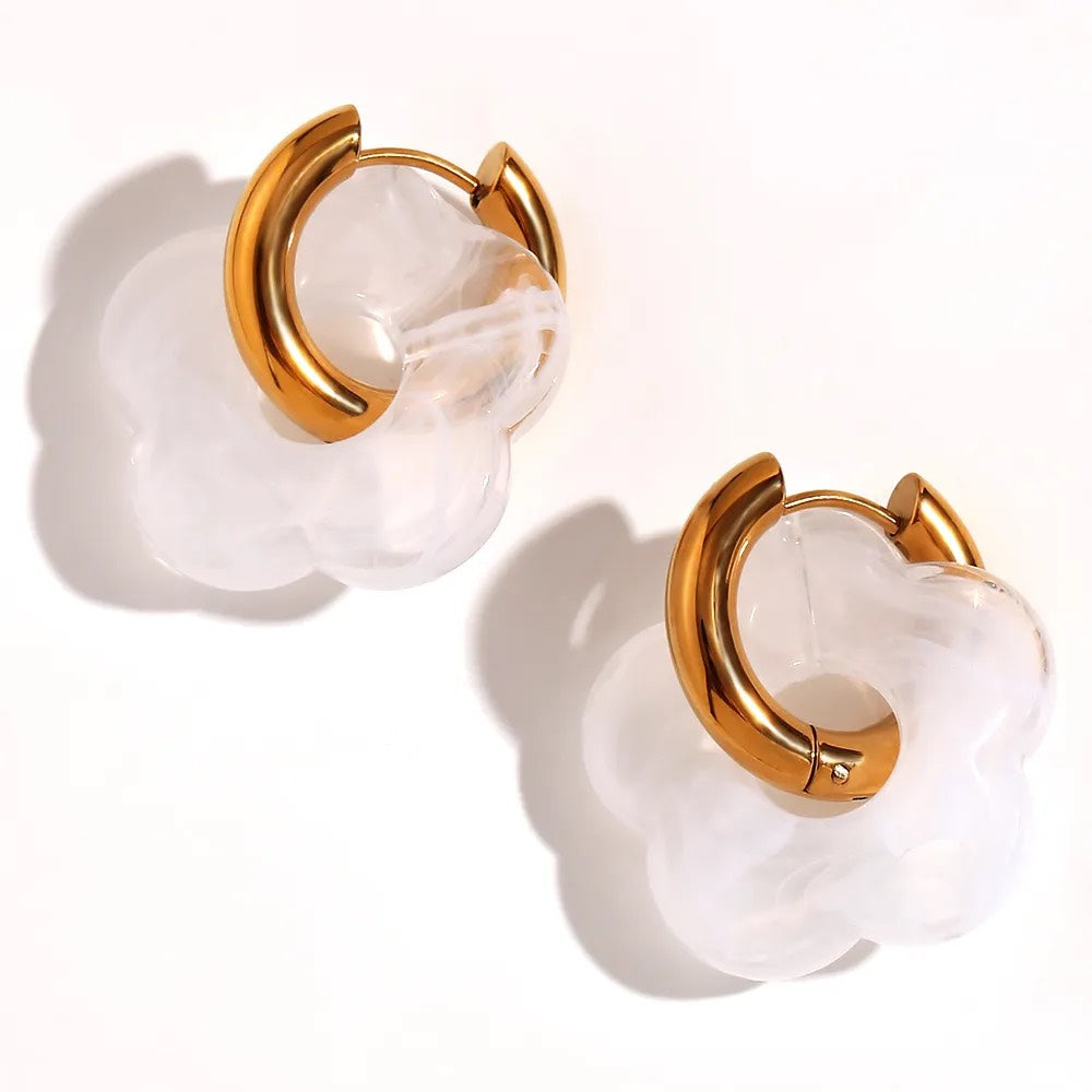 Blush Bloom Hoops
