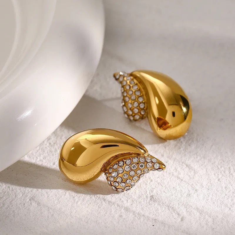 Crystal Wave Studs