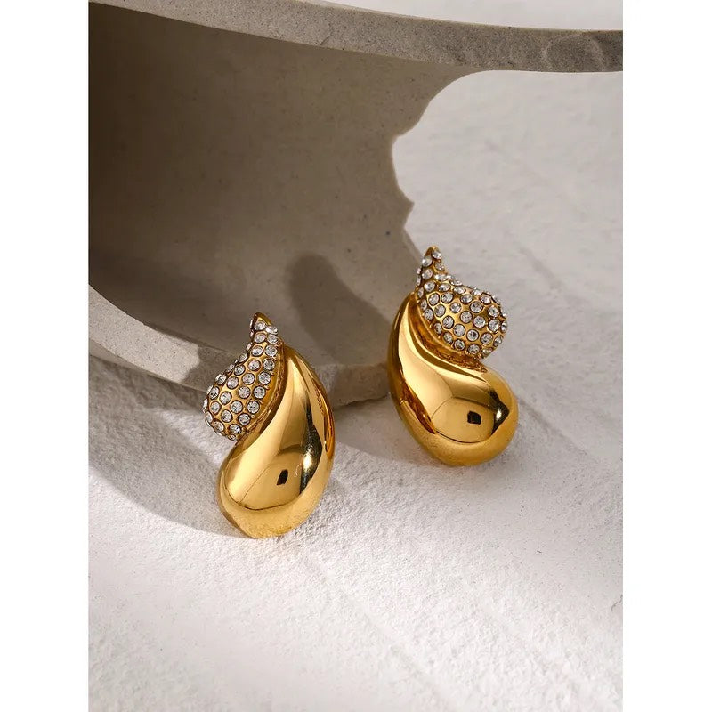 Crystal Wave Studs