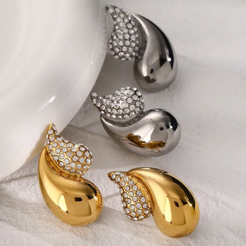 Crystal Wave Studs