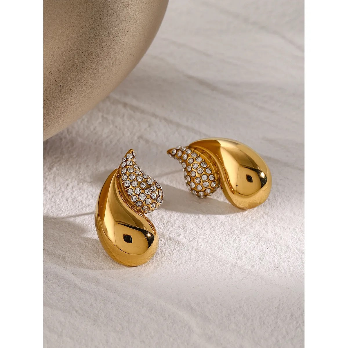 Crystal Wave Studs