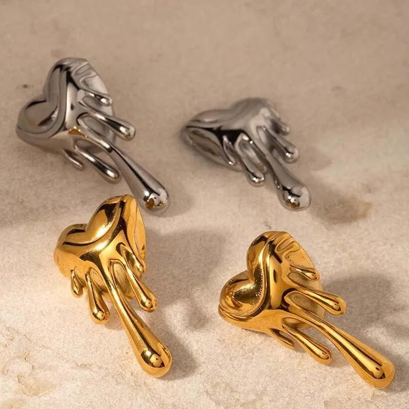 Melted Heart Studs