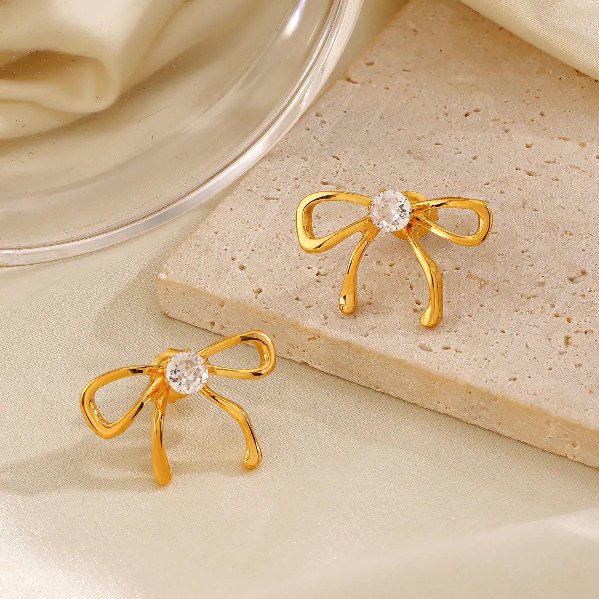 Crystal Bow Studs
