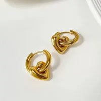 Heart Charm Hoop Earrings